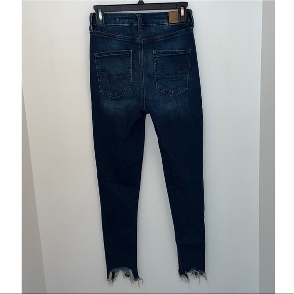 American Eagle Size 2S Next Level Stretch Distressed Dark Wash - Picture 2 of 4